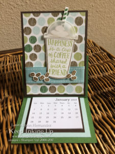 Coffee theme easel calendar