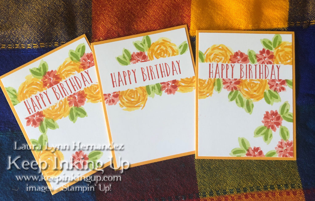 Birthday cards using Abstract Impressions by Keep Inking Up