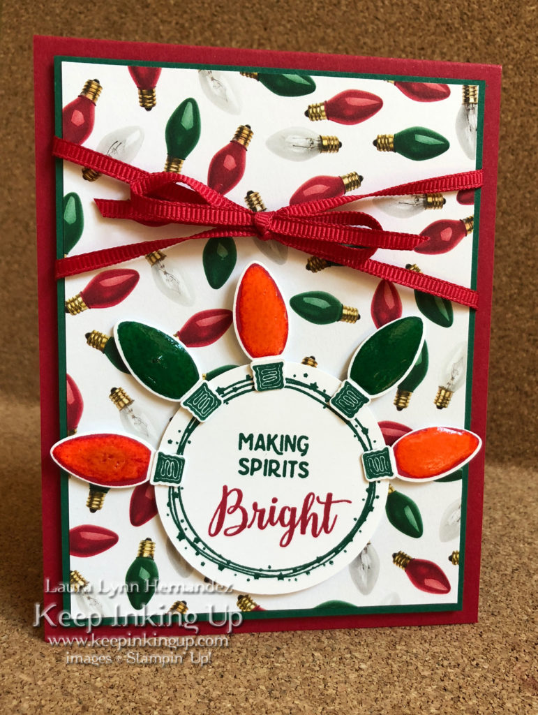 Shiny bulbs Christmas card by Keep Inking Up